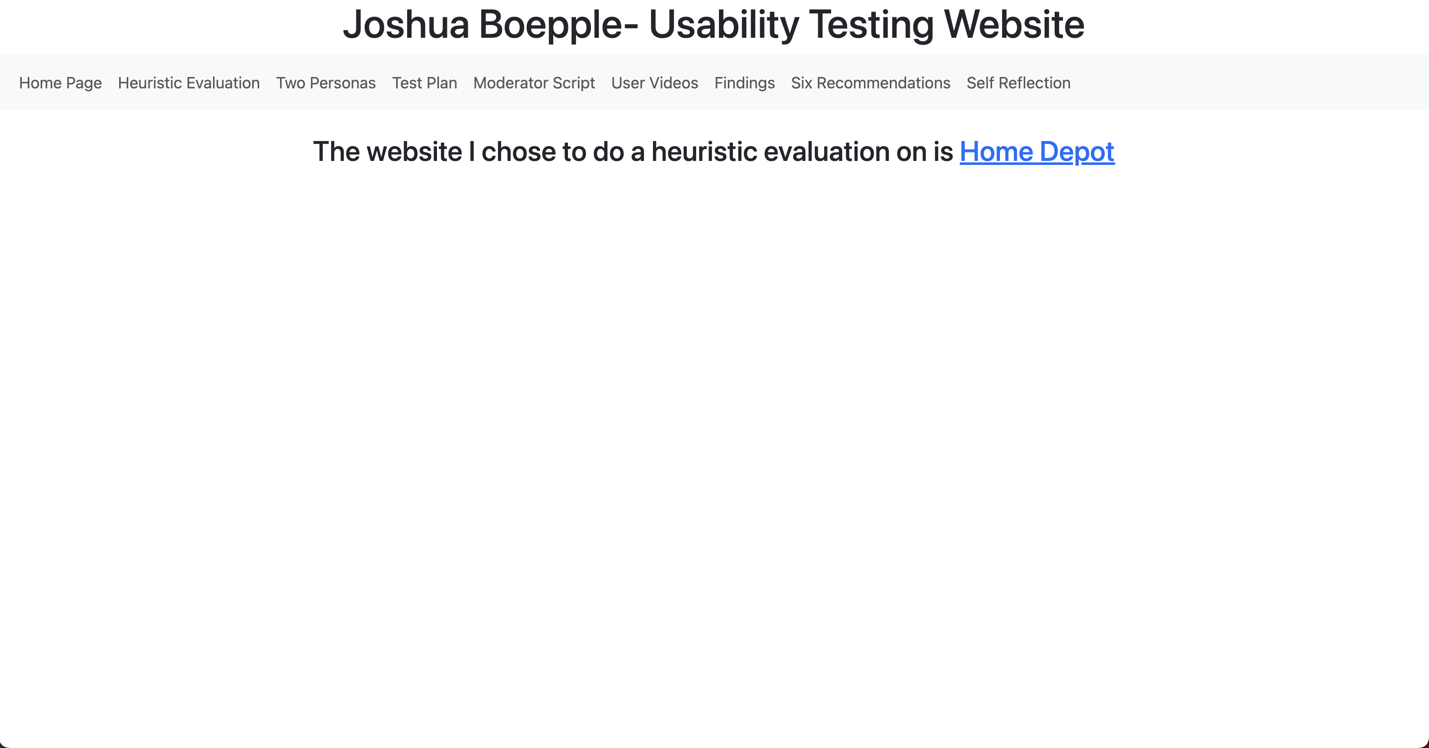 Usability Testing Website preview